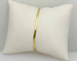 Gold Tone Sterline Herringbone Bracelet