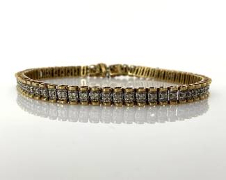 Gold Diamond Tennis Bracelet