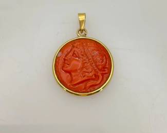 Carnelian Cameo Pendant