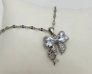 Stainless Steel & Rhinestone Pendant