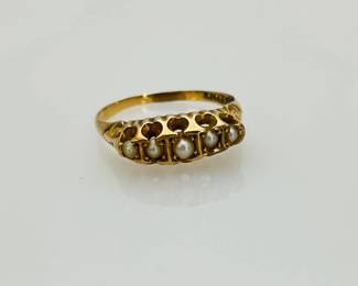 Gold Pearl Ring