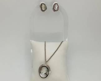 Sterling Silver Cameo Set