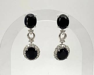 Sapphire & Diamond Earrings