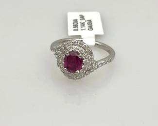 Kashmir Purple Sapphire and Diamond Ring