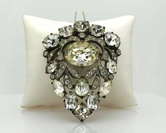 Vintage Rhinestone Dress Clip