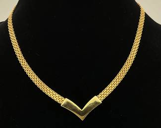 Gold Colored Sterling Silver Necklace