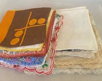 Approximately 30 Vintage Handkerchiefs