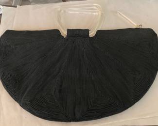 Antique cord and acrylic purse