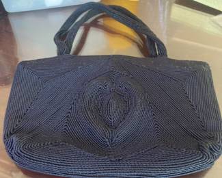 1940-1950 black corde bag