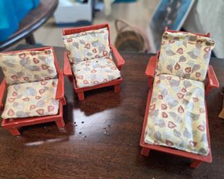 Vintage 1960's Wolverine Dollhouse Outdoor furniture