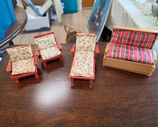 Vintage 1960's Wolverine Dollhouse Outdoor furniture