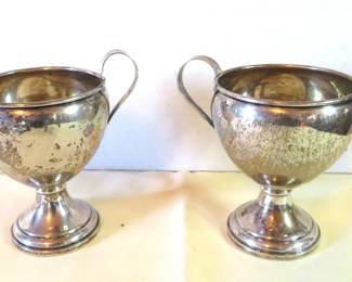 Sterling silver creamer and sugar