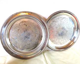 silver plate trays