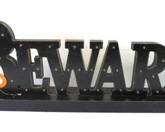 Light up Halloween Beware sign