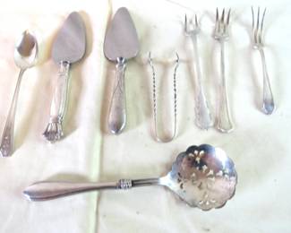 Sterling silver cake servers and forks