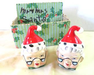 Lefton reversible Mr. and Mrs. Santa