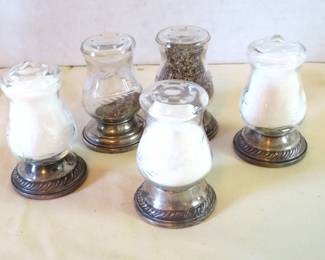 Sterling silver salt and pepper