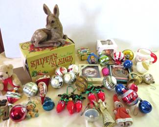 Vintage Christmas ornaments and decor