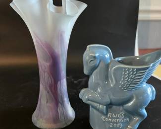 Red Wing  Deco Style Vases 2 pcs