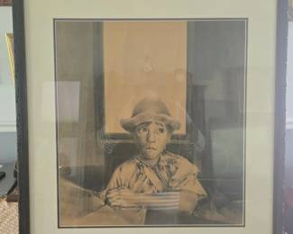 Vintage Sepia Boy Portrait Print  Framed Character Study