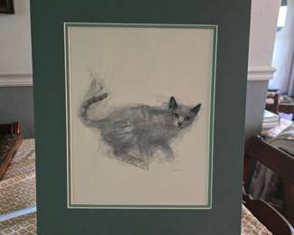 Signed Modestine Pallen Animal Studies Cat  Horses  Grouping