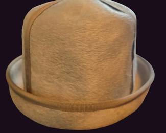 124 Vintage Cirelone Fur Felt Hat  IvoryBeige Made in Italy, Saks Fifth Avenue