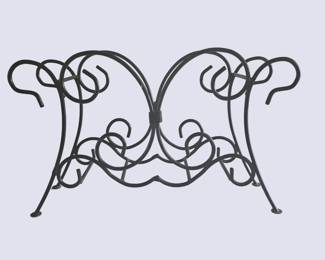 Black Metal Scrollwork Magazine Rack