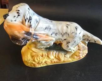 1970 Ezra Brooks Heritage China Dog Head Decanter Cork Loose