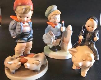 Goebel West Germany Figurines  Three Detailed Character Pieces 3 pcs