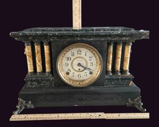 Seth Thomas Mantle Clock with Lion Head Accents