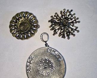 Pendant  Brooch Trio 3 pcs