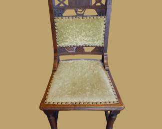 Antique Eastlake Style Walnut Side Chair Pick up only