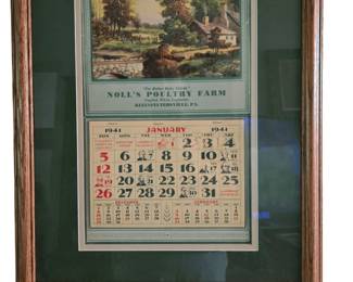 Nolls Poultry Farm 1941 Calendar Print Kleinfeltersville, PA