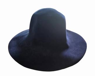 Vintage Wm. H. Block Co. Wide Brim Hat  Indianapolis, Blue Felt Statement Hat