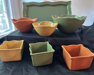 7 Pc Pavillion Serving Pieces