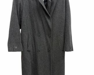 Womens Jones New York Double Breasted Gray Wool Coat