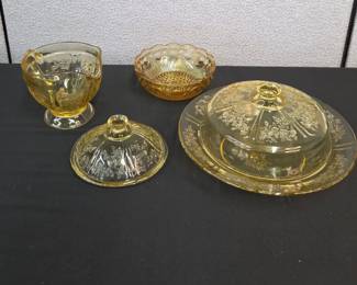 Vintage Amber Glass