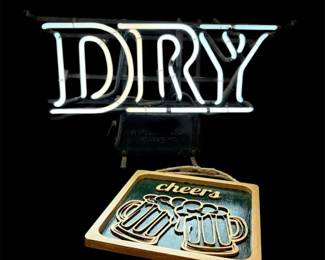 Vtg Anheuser Busch  Dry Neon Sign  More