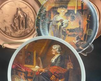 Norman Rockwell Collectible Plates With Certificates