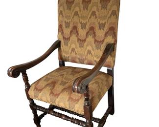 Vintage French Style Upholstered Armchair