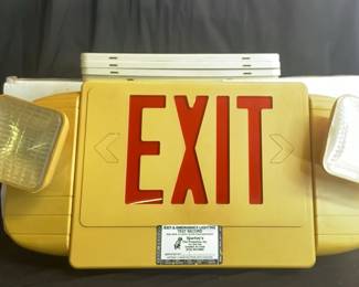 Vintage Disassembled Exit Signlights