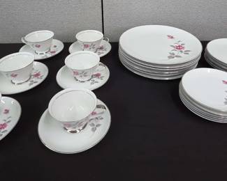 Vintage Dinnerware Set  Lennold  Enchanted Rose 1583 Pattern
