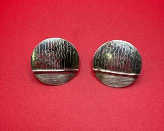 Set Of Native American Sterling Silver Earrings