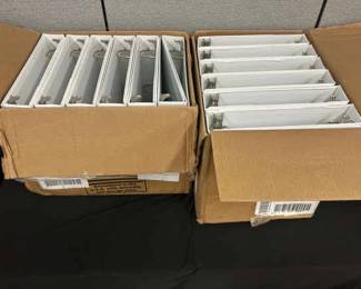 24 New White Notebooks 3 Ring Binders