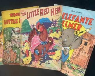 Vintage 1940s Childrens Paper Books Walt Disney, Etc.
