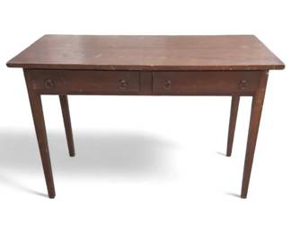 Vintage Wooden Table With 2 Drawers