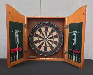 Dartboard And Cabinet Set