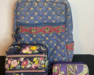 Vera Bradley Backpack, Purse  Wallet