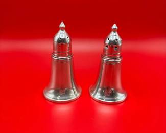 Beautiful National Sterling Silver Salt And Pepper Shakers