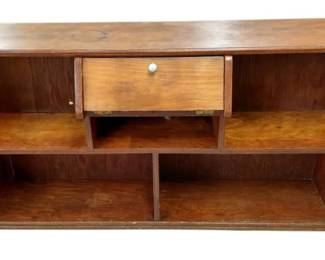 Wooden Shelf With Storage Cubby